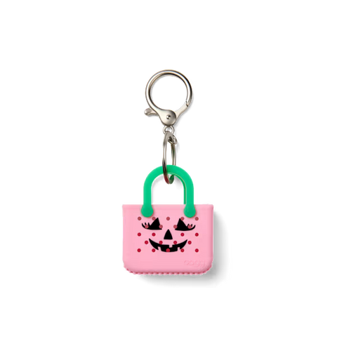 Tiny Tote Keychain - Pink Bogg O' Lantern